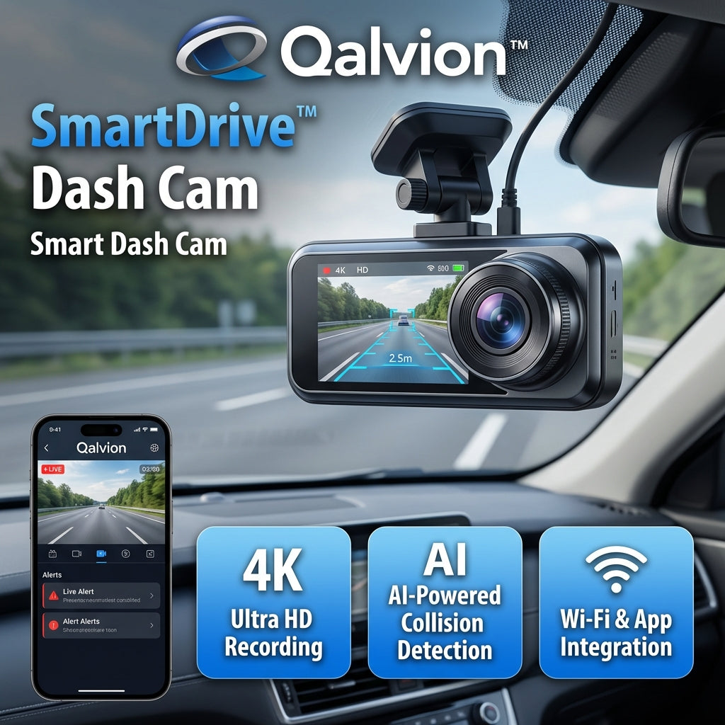 Qalvion™ SmartDrive Dash Cam