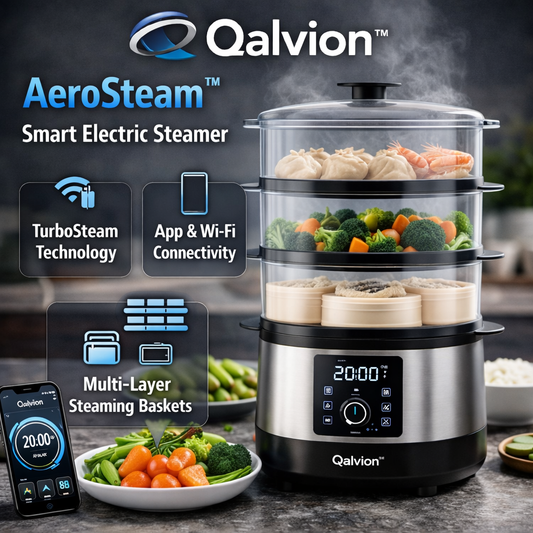 Qalvion™ AeroSteam Smart Electric Steamer